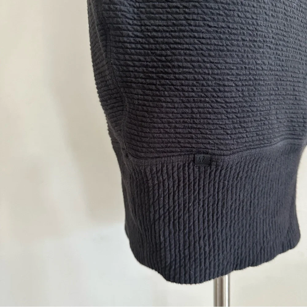 Lululemon Call For Cozy Dress Black Ribbed Sz 4 - Picture 10 of 10